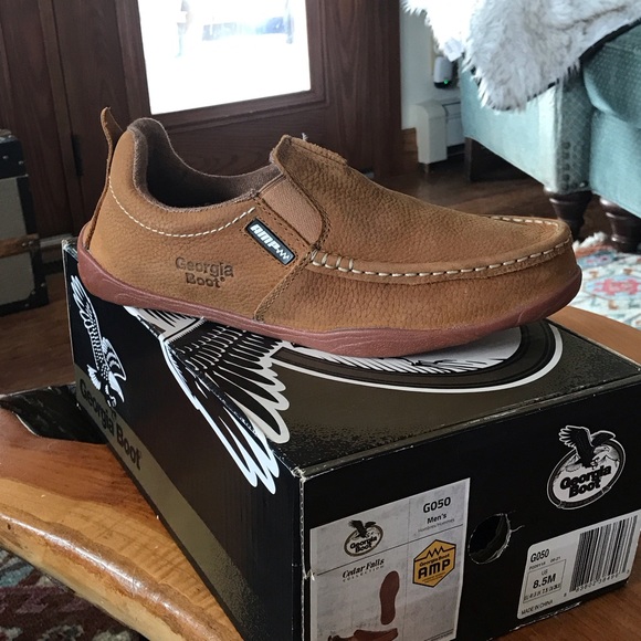Georgia Boot Cedar Falls Collection Tan Leather Slip-Ons
